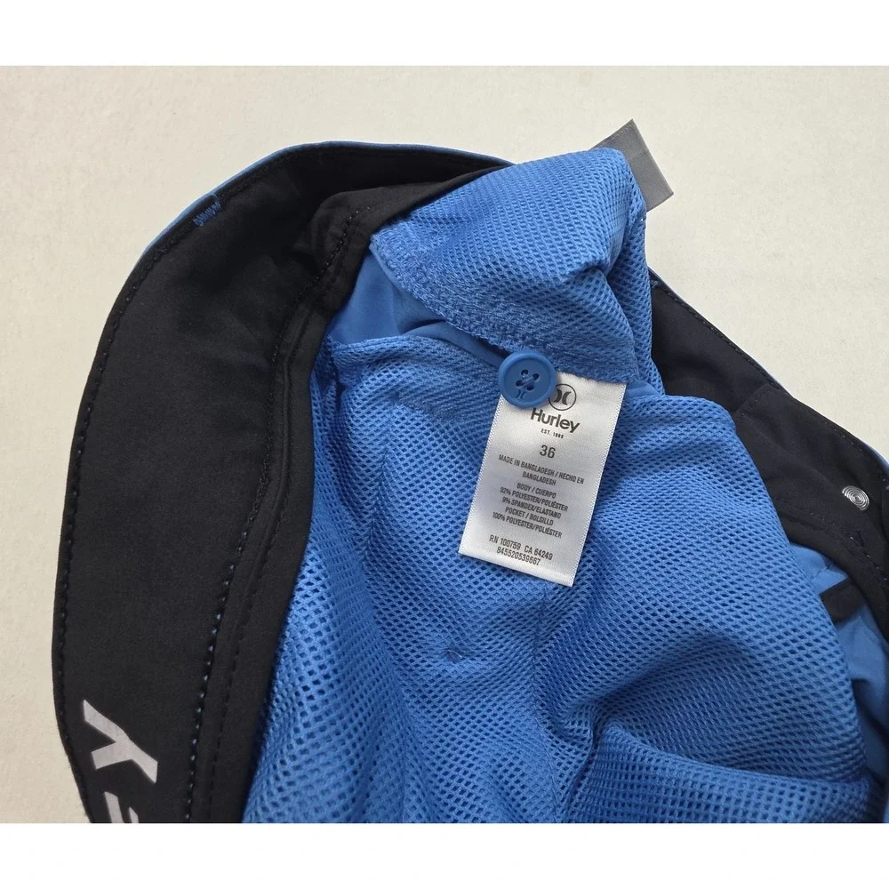 NEW Hurley All Day Hybrid Shorts Mens 36 Blue Quick Dray Reflective Stretch $50